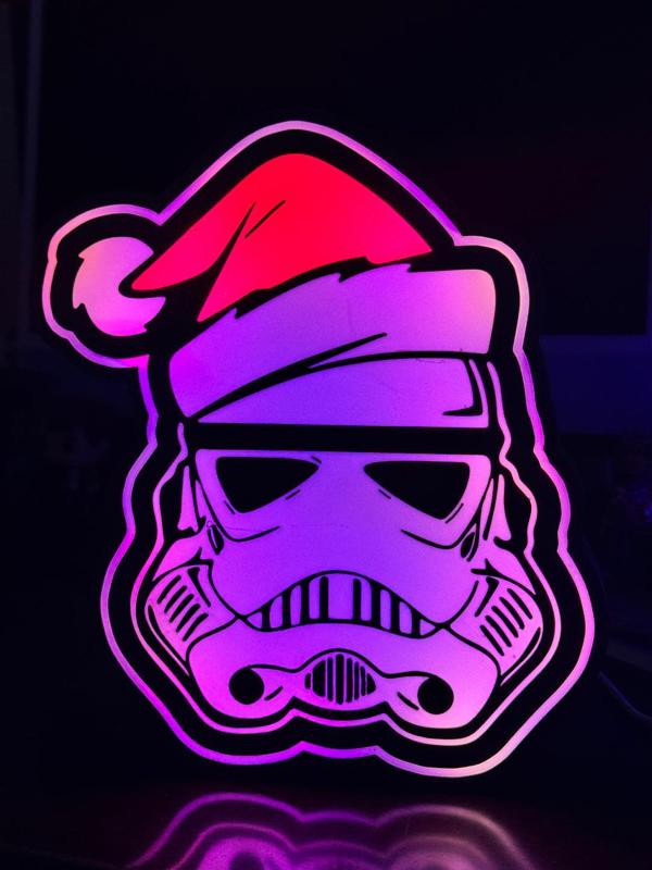 Christmas Storm Trooper LED Light Box
