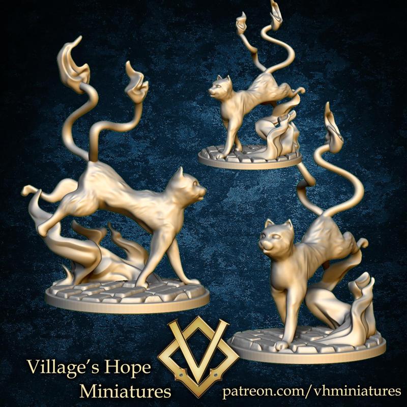 nekomata (two tail cat) and chochin obake (lantern ghost)