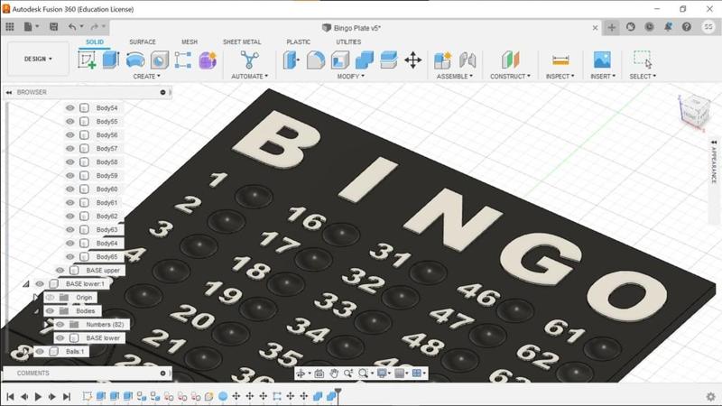 BINGO! Plate / Board / Holder for Bingo balls