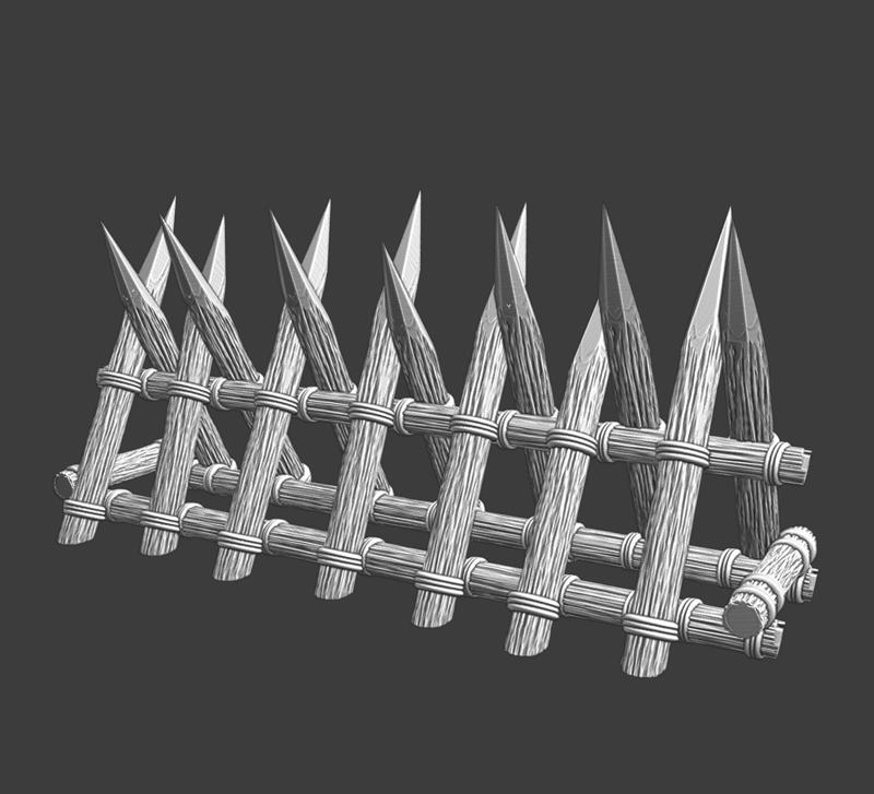 Medieval protective palisade