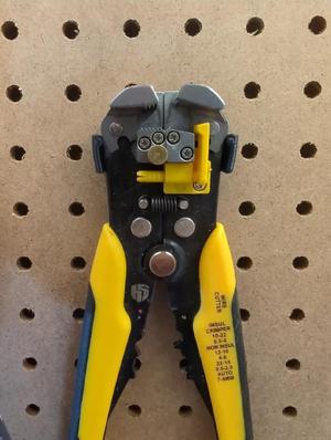 Wire Stripper Holder For Pegboard   