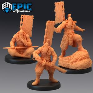 Orc Blade Master Monk Set / Green Skin Army Warrior General / Classic Creature