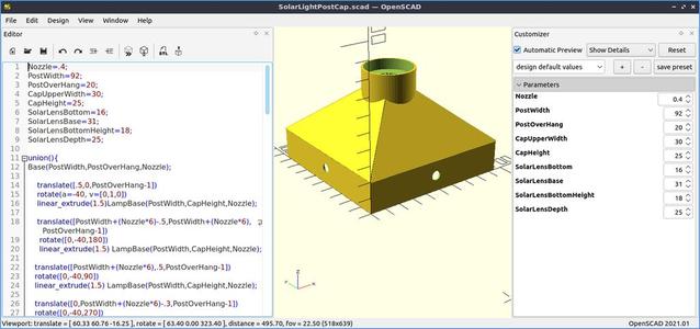 Customizable Fence Post Cap for Solar Light