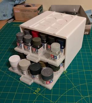 Tamiya model paint storage   
