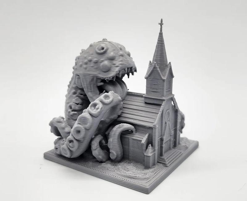 Cosmic Horror eating a Church Miniature   