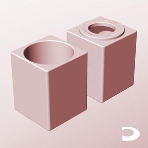 CS68-95-P Pierced Modular Stacking Storage Box Bin Container Planter Lamp Shade | Printable Objects - Infinite Containers | stl file for 3d printing