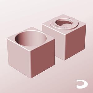 CS68-70-P Pierced Modular Stacking Storage Box Bin Container Planter Lamp Shade | Printable Objects - Infinite Containers | stl file for 3d printing