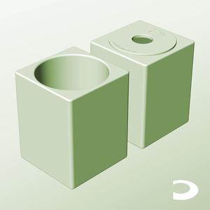 CS128-180-P Pierced Modular Stacking Storage Box Container Planter Lamp Shade Bin | Printable Objects - Infinite Containers | stl file for 3d printing