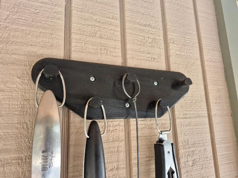 Grill Smoker Tools Holder - 5 Tools   