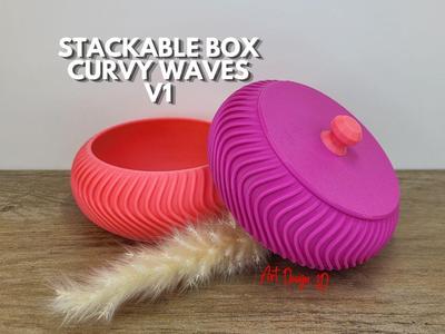 Jewelry Box Stackable Curvy Waves V1