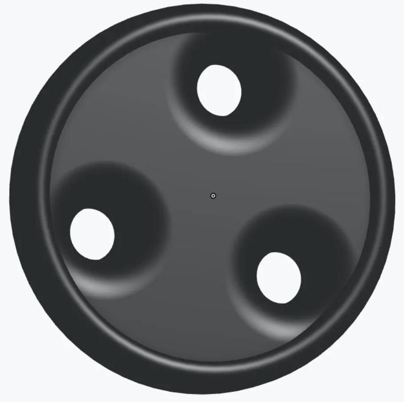 3 Hole Button for pants (4mm tall 18mm) wide   