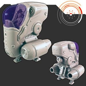 Sci-fi Vehicles: Finch Shuttle [Support-free]