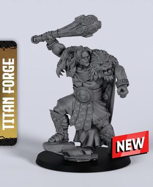 Human Barbarian - With Free Dragon Warhammer - 5e DnD Inspired for RPG and Wargamers