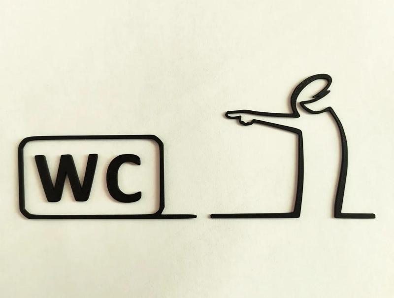 WC door hanger from the iconic cartoon "La Linea" Balum Balum.   