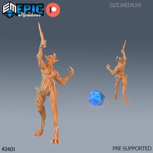 Wood Dryad Attacking / Female Tree Spirit / Nature Fairy / Flower Pixie / Forest Encounter