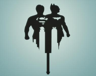 TOPPER SUPERMAN AND BATMAN