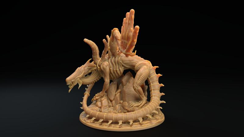 XENO DRAGON - Xenomorph Alien - Presupported