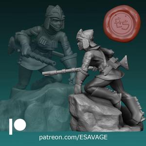 Fantasy Post Apocalypse Survivor Girl - 32mm - DnD