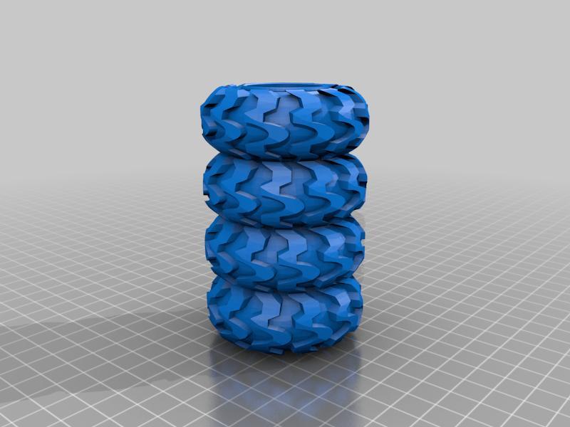 Monster truck tire stack pen holder