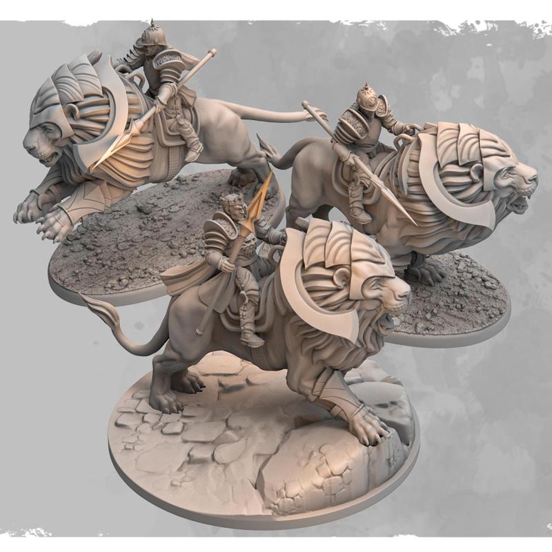 King Aethor and Honour Guard - Lion Riders, The Beastrider Wars