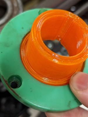 Spacer for mini lath spindle - With tapered bearing shield.