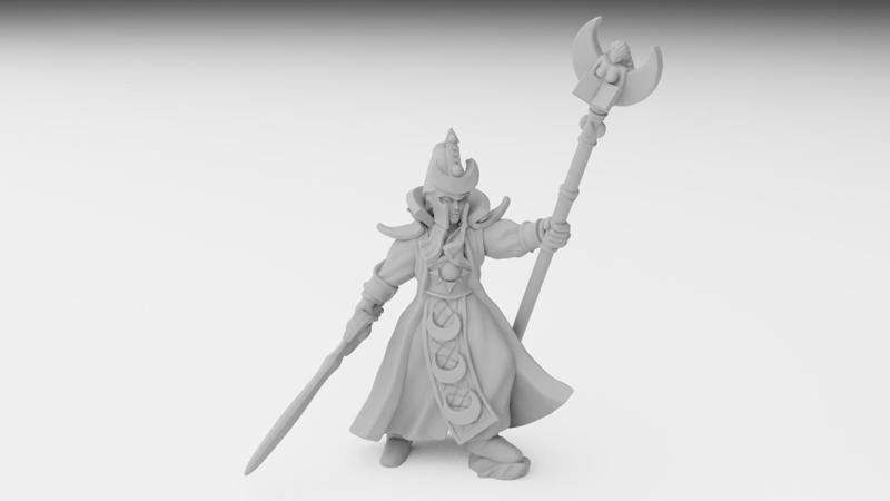 Elven Archmage miniature (modular)