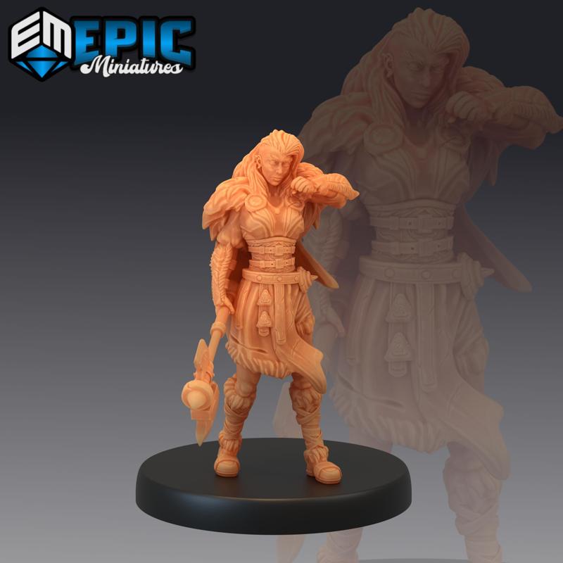Viking Raider Female Axe / Norse Warrior Woman / Nordic Barbarian