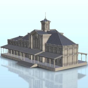 Retro train station 12 - Flames of war Bolt Action Empire baroque Age of Sigmar Modern Warhammer