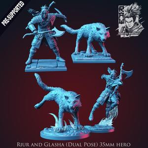 Riur and Glasha - Idle and Action Pose