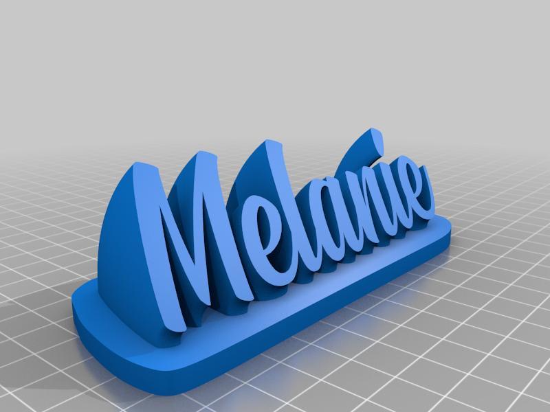 Name Plate Melanie