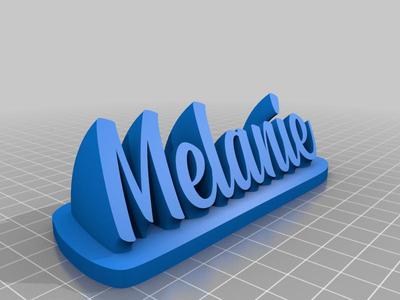 Name Plate Melanie