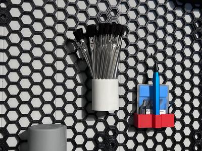 Epoxy Brush Holder for HSW Honeycomb Storage Wall