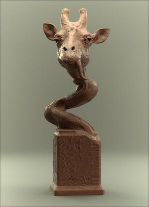Savanna Bust Giraffe unsupported