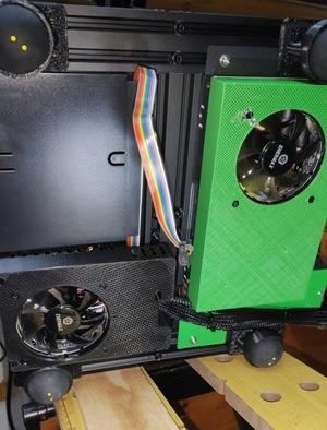 Ender 3 v2 PSU cover 80x25 fan with Ender text