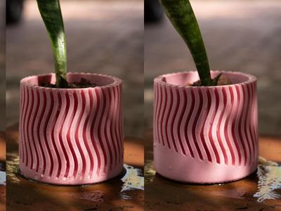 Modern planter | PLANTER STL | plant pot