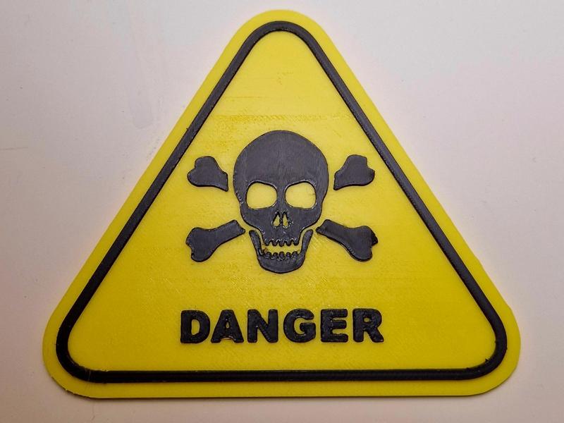 Danger of death sign
