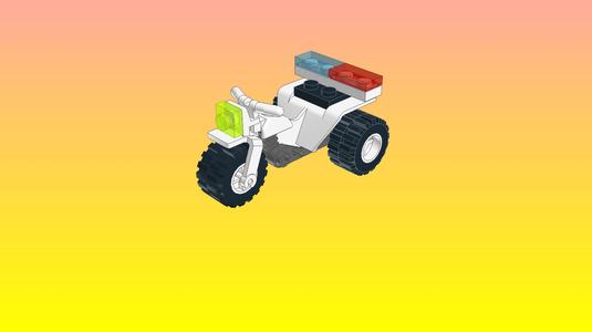NotLego Lego Police Motorcycle Model 128