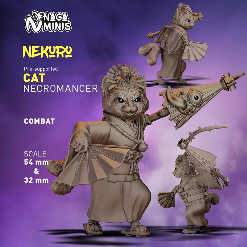 (Pre-supported) Cat Folk Necromancer (Nekomancer)