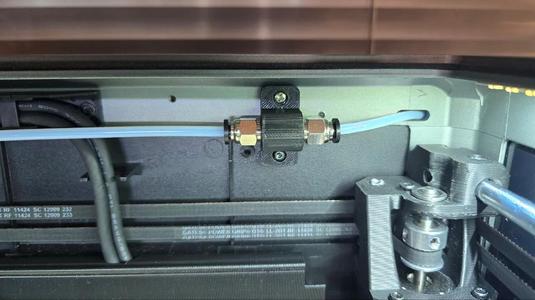 K1 Max Bowden tube holder to external filament sensor   