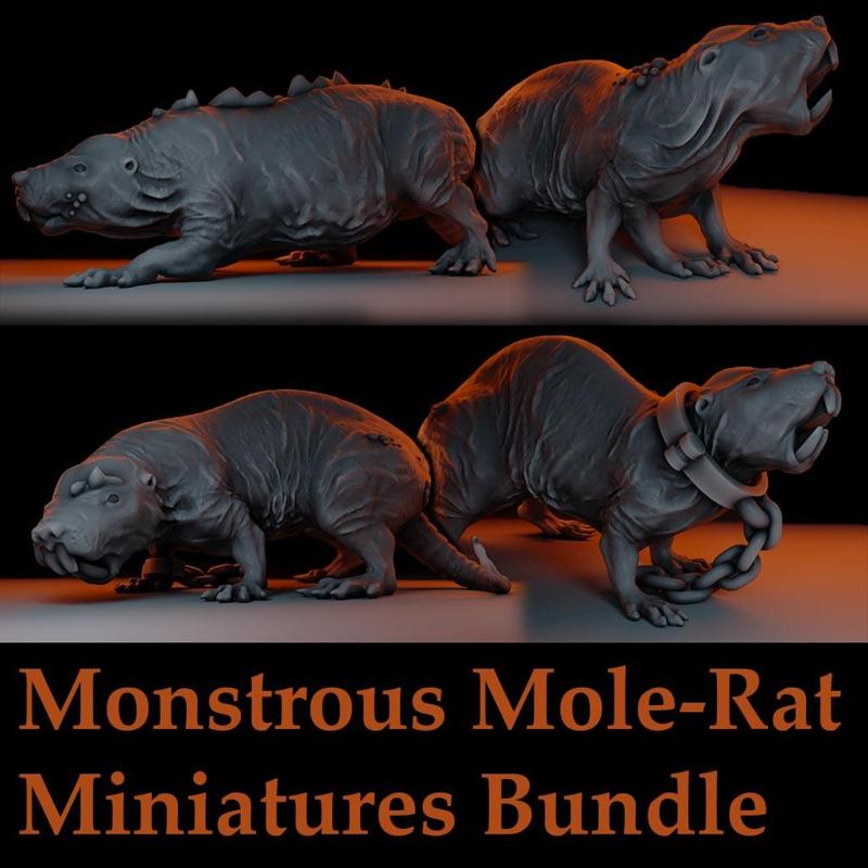 Monstrous Mole-Rat Tabletop Miniatures Bundle