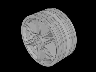 Lego Compatible (56904.dat) Wheel Rim 14 x 30 with 6 Spokes and No Pegholes   