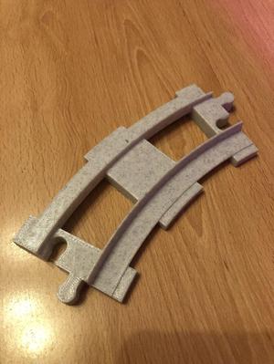 Curved track for Lego Duplo track.