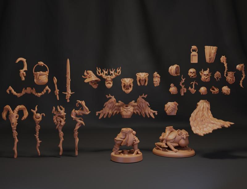 Modular DnD - Forest Magic Pack (Magnetic accessories)
