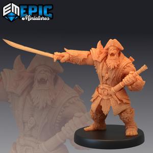 Orc Pirate Captain Sword / Green Skin Army Warrior / Corsair Master