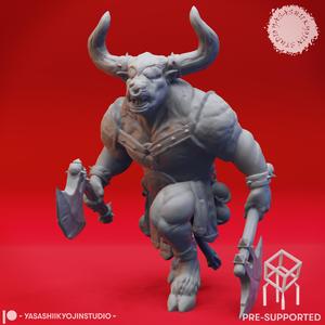 Minotaur Warchief - Book of Beasts - Tabletop Miniature (Pre-Supported)