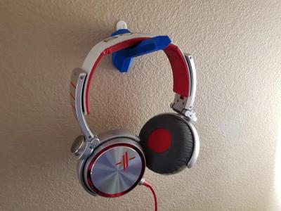 Wall-Mounted Headphone Holder   