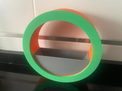 Circular wall planter with interchangeable border - Maceta circular de pared con borde intercambiable   