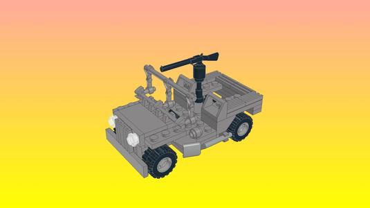 NotLego Lego WW2 Jeep Willys Model 295A
