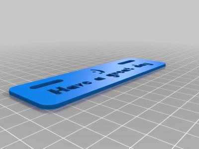 Customizable bike license plates - Cutout