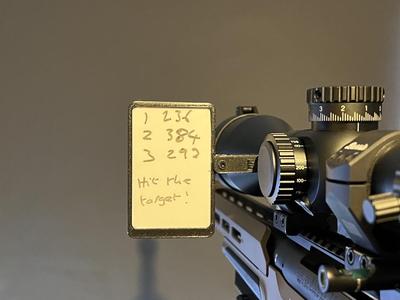 Dope Data card holder for [ air ] rifle precision rifle shooting scope or RIS Picatinny mount